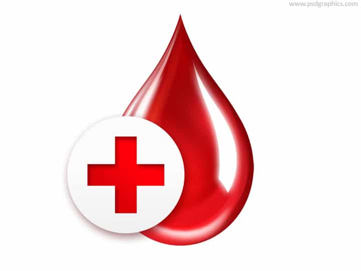 Blood Drop Plus Red Cross Icon