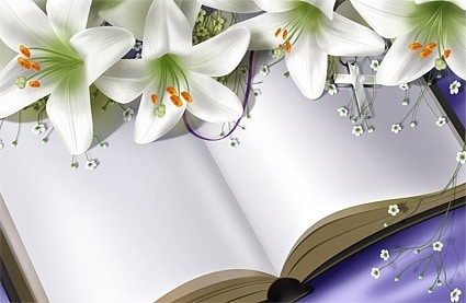 Blank Book Plus Fresh Lilies