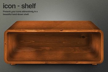 Free Weathered Wooden Shelf Mockup in PSD