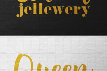 Free Gold Jewelry Text Effect Mockup in PSD