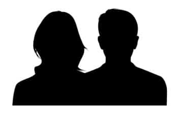 Free Straight Couple Silhouette Mockup in PSD