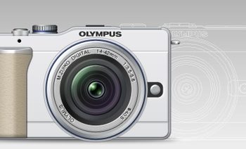 Free Old Olympus Mirrorless Model Mockup in PSD
