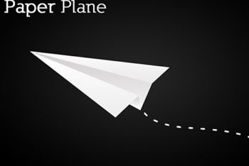 Free Simple Paper Plane Design Mockup in PSD