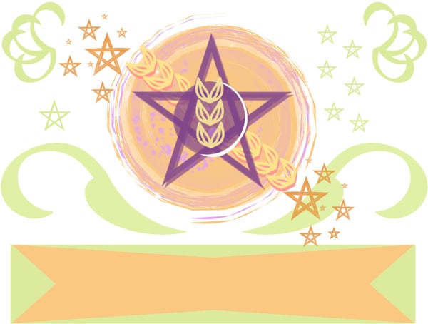 Pentacle Wheat Style Banner