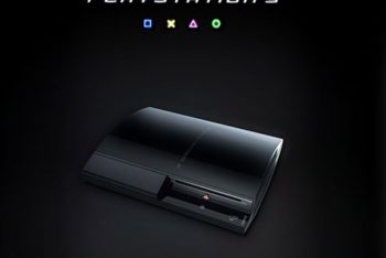 Free Dark Sony PlayStation Mockup in PSD