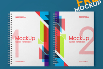 Create Awesome Spiral Book Design with This Free PSD Mockup
