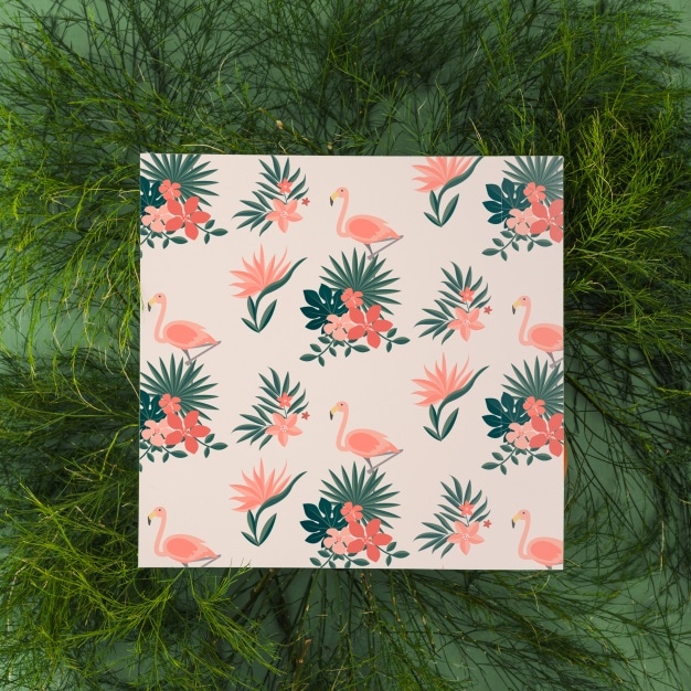 Leafy Square Greeting Card
