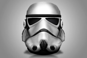 Free Storm Trooper Helmet Design Mockup in PSD
