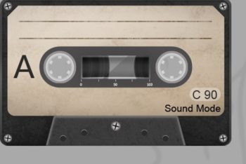 Free Old Weathered Cassette Tapes Mockup in PSD