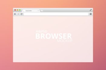 Browser Mockup – Available in Layered PSD Format