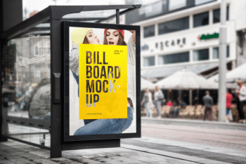 Bus Stop Billboard PSD Mockup for Awesome Billboard Advertising