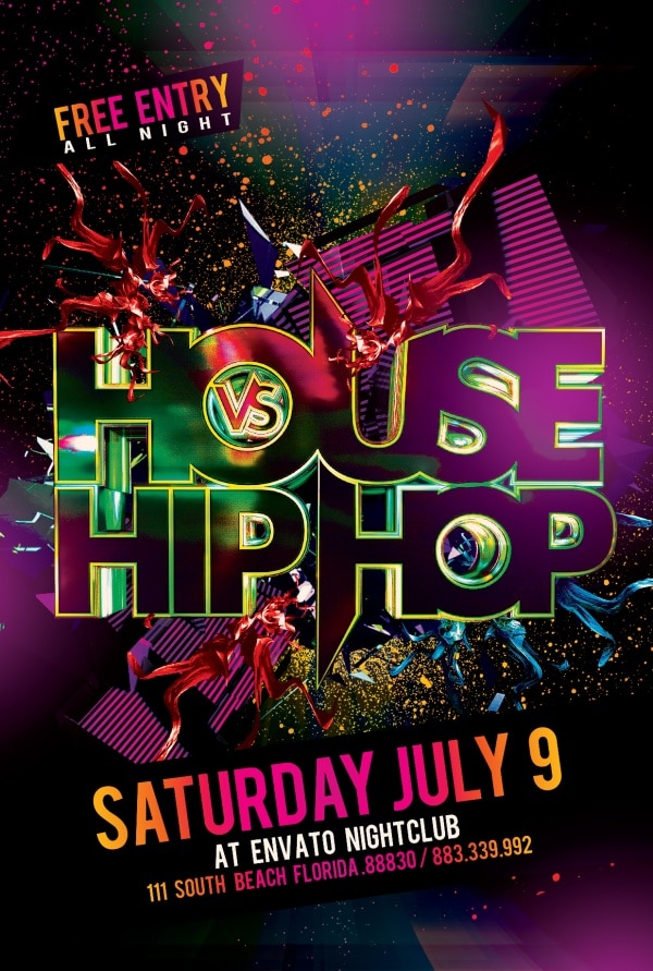 City Hip Hop Party Flyer