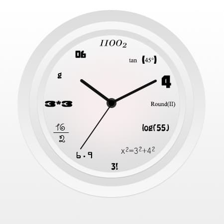 Digital Math Wall Clock