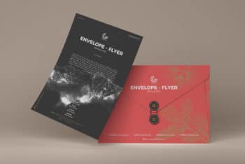 Flyer & Envelope Design PSD Mockup – Available for Personal & Commercial Purposes