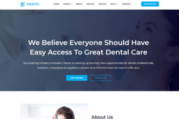 Free Dental Care Website HTML Template