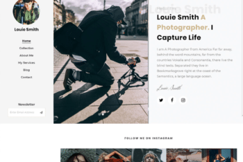 Free Still Life Photography Website HTML Template