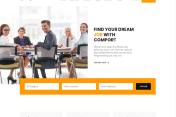 Free Sleek Job Finder Website HTML Template