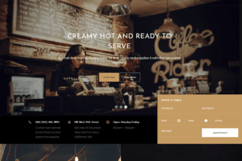 Free Relaxing Coffee Place HTML Template