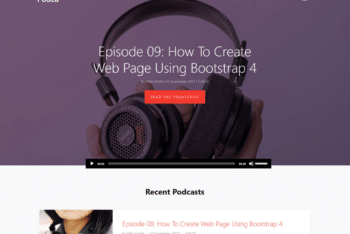 Free Simple Podcast Website HTML Template