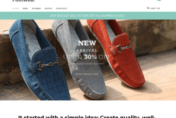 Free Footwear Online Store HTML Template