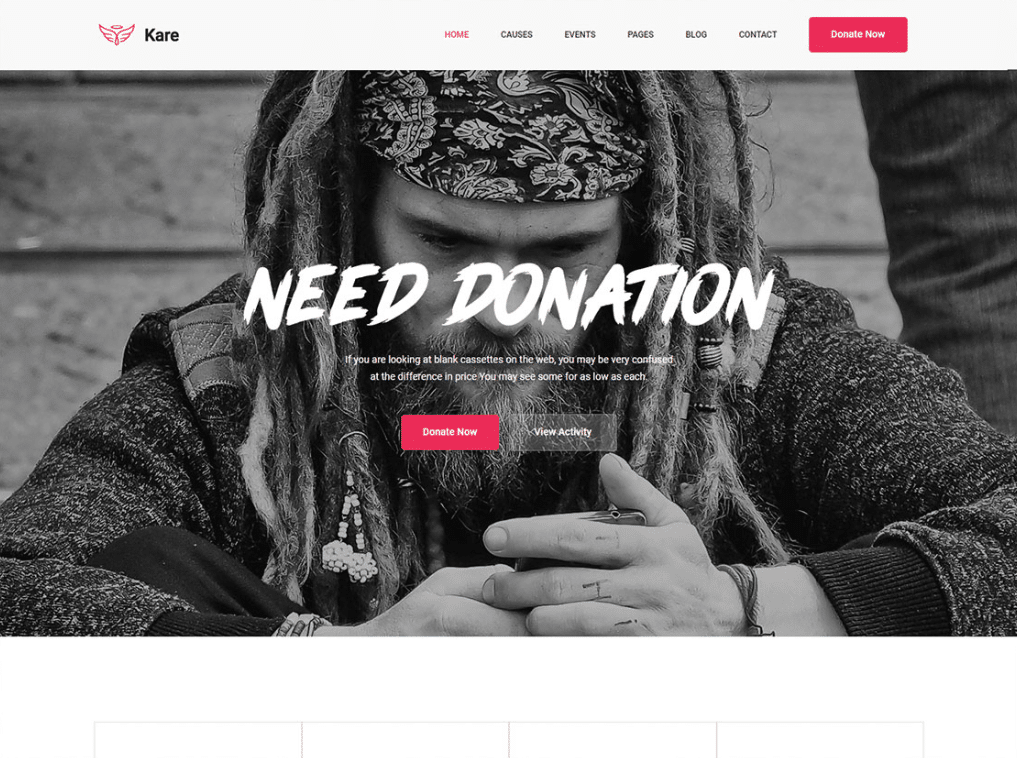 Dramatic Donation Website