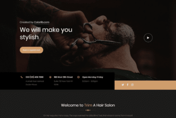 Free Stylish Barber Shop HTML Template