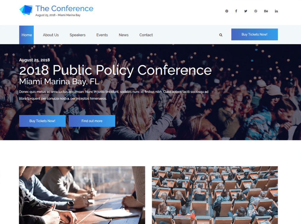 Business Conference Website