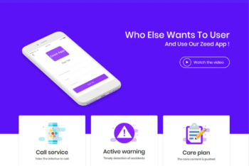 Free Phone App Landing Page HTML Template