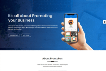 Free Business App Landing Page HTML Template