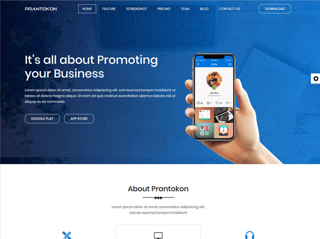 Business App Landing Page