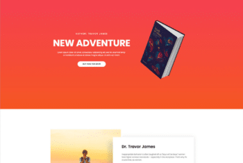 Free Book Title Landing Page HTML Template