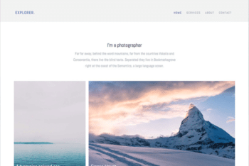 Free Tranquil Nature Photographer HTML Template