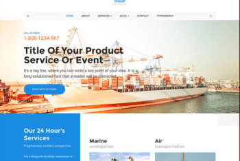 Free Product Shipping Plus Logistics HTML Template