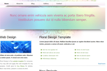 Free Floral Website Design HTML Template