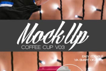 Download Free Coffee Cup PSD Mockup For Branding