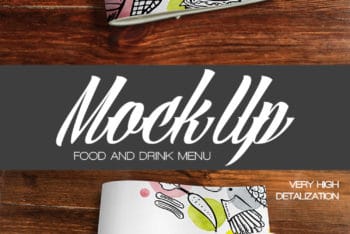 2 Food and Drink Menu PSD Mockups Free Download