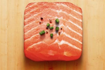 Free Raw Salmon Steak Mockup in PSD