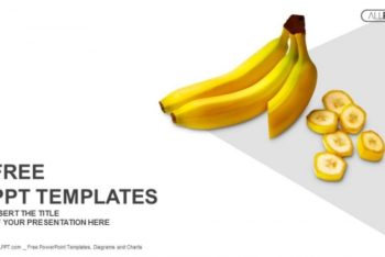 Free Whole Plus Sliced Banana Powerpoint Template