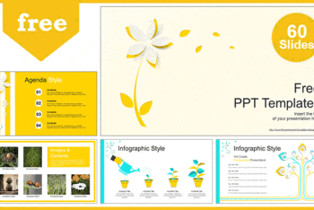 Free Yellow Flower Plant Powerpoint Template