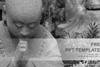 Free Grey Buddha Statue Powerpoint Template