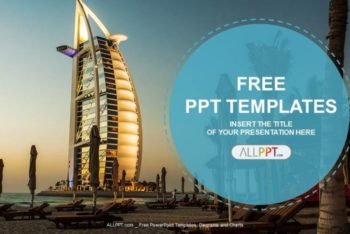 Free Tourist Attraction Skyscraper Powerpoint Template