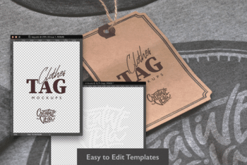 Clothing Label Tag PSD Mockup – Available in High Resolution & With  Realistic Look