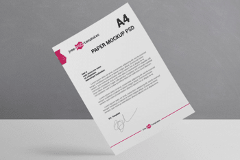 Paper Mockup – Available in PSD Format for Free