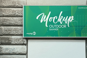 High-quality Outdoor Banner PSD Mockup
