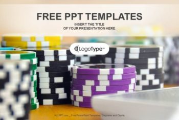 Free Colorful Casino Chips Powerpoint Template