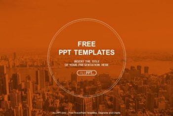 Free City Skyscrapers Panorama Powerpoint Template