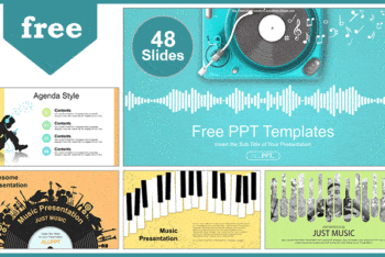 Free Hip Music Style Powerpoint Template