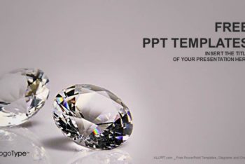 Free Gleaming Diamond Scene Powerpoint Template