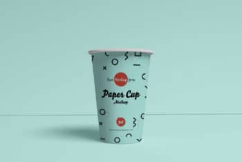 Free Paper Cup PSD Mockup for Designing Attractive Paper Cups Easily