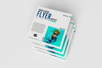 Square Flyer PSD Mockup for Free